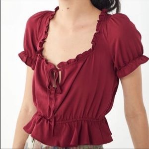 NWT Urban Outfitters Tie-Front Blouse